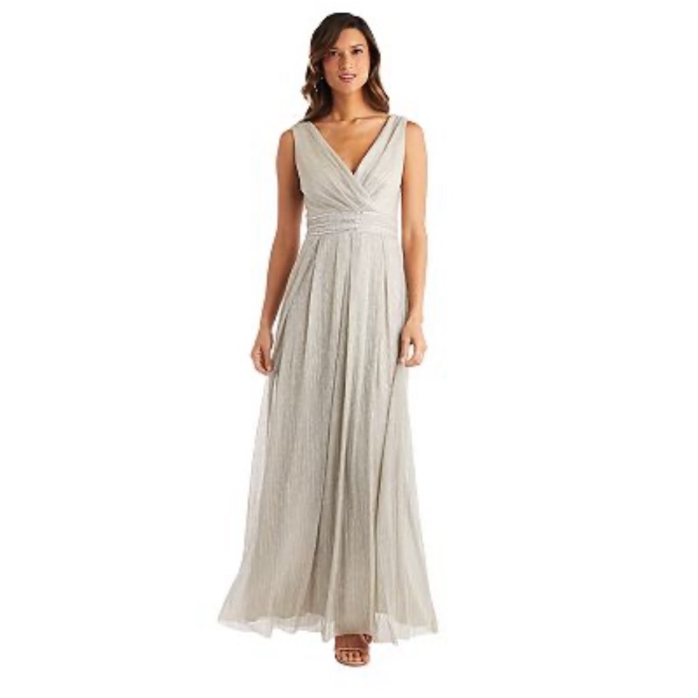 R&M Richards gown. Champagne. Gorgeous NWT size 10